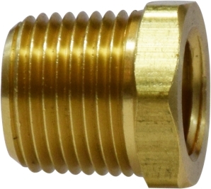 BU050X025B 1/2" X 1/4" BRASS HEX BUSHING