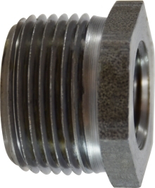 BU075X025 3/4" X 1/4" BLACK STEEL HEX BUSHING