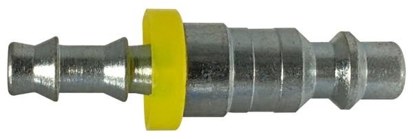 COI1508L 1/4" BODY X 3/8" BARB STEEL ZINC PLATED INDUSTRIAL PUSH-ON HOSE COUPLER WITH PLASTIC SLEEVE