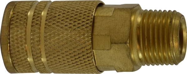 COI152 1/4" BODY X 1/4" MPT BRASS INDUSTRIAL COUPLER