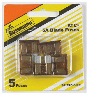 COT366740 5 AMP TAN ATC BLADE FUSE 5/PK