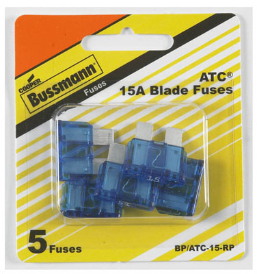 COT390740 15 AMP BLUE ATC BLADE FUSE 5/PK