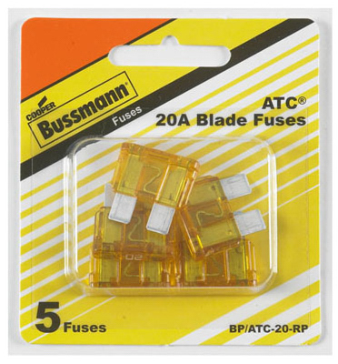 COT391029 20 AMP YELLOW ATC BLADE FUSE 5/PK