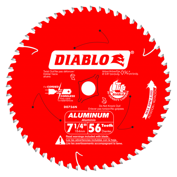 DIABLO-D0756N 7 1/4 X 56 TOOTH SAW BLADE