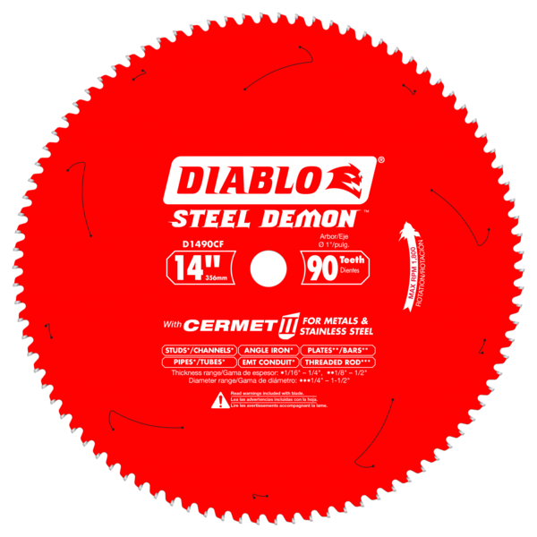 DIABLO-D1490CF 14" X 90 TOOTH CIRCULAR SAW BLADE