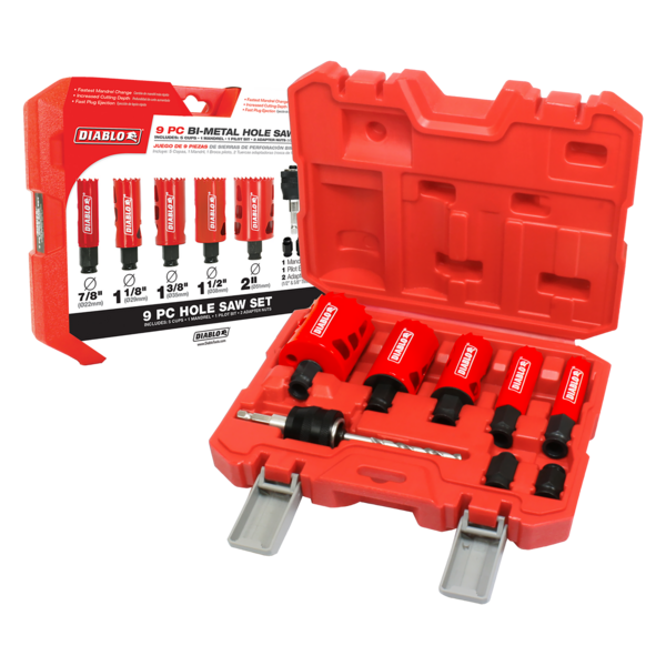 DIABLO-DHS09SGP 9PC GENERAL PURPOSE BI-METAL HOLE SAW SET