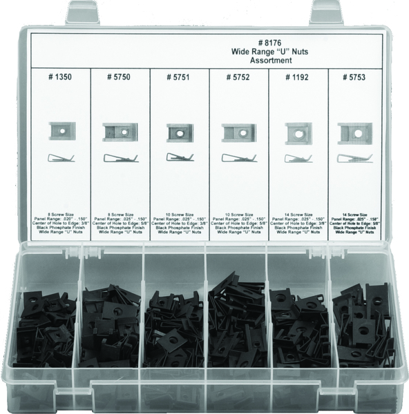 DIS8176 210PC "U" NUT 6 PART ASSORTMENT