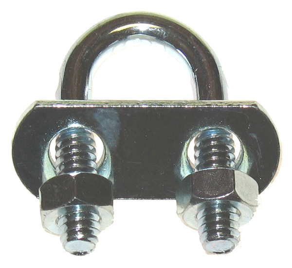 HIN301 1/4-20 U-BOLT WITH PLATE & 2 NUTS ZINC PLATED FOR 1/4 PIPE