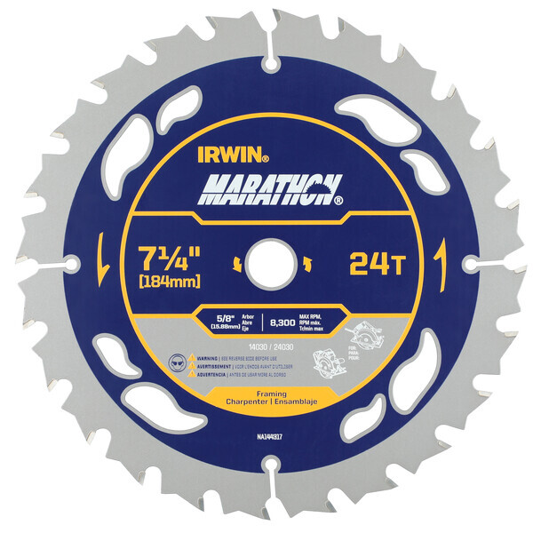 IRW14030 7 1/4" 24T UNIVERSAL CT SAW BLADE