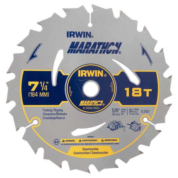 IRW24028 7 1/4" 18T UNIVERSAL CT SAW BLADE