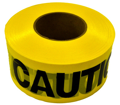 KESBT1200 KESON 3" X 1000' YELLOW WATERPROOF "CAUTION" TAPE - 1.5 MIL THICK