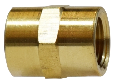 NOR23300X8 1/2" BRASS PIPE COUPLING WITH 1.06 HEX