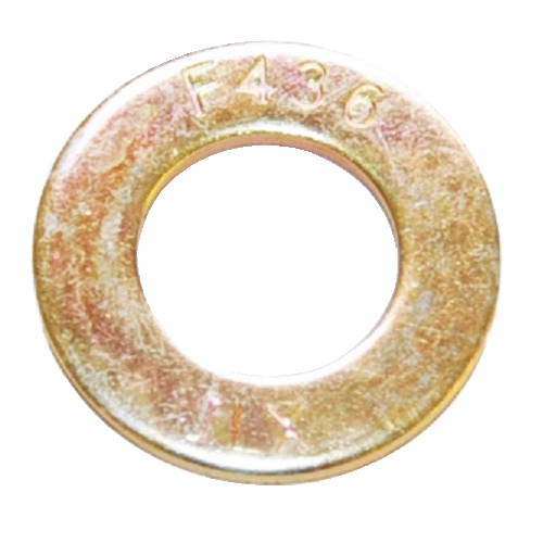 125NWF4Z 1 1/4 SAE F436 STRUCTURAL FLAT WASHER YELLOW ZINC PLATED