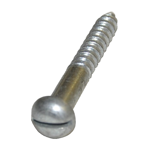 14N250OSRZ #14 X 2 1/2 SLOTTED ROUND HEAD WOOD SCREW ZINC PLATED