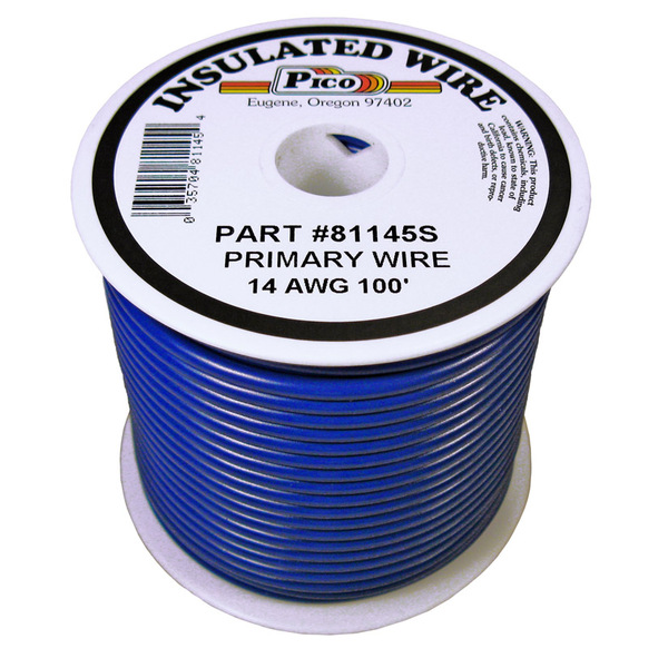 PICO81145S 14 AWG BLUE PRIMARY WIRE 100' ROLL