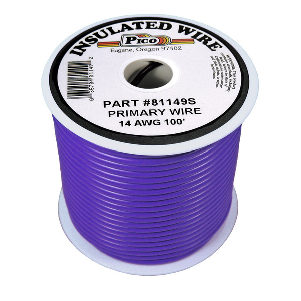 PICO81149S 14 AWG PURPLE PRIMARY WIRE 100' ROLL