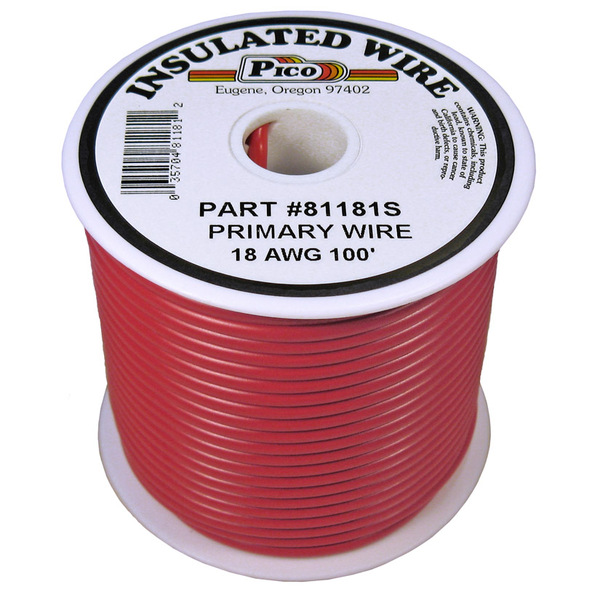 PICO81181A 18 AWG RED PRIMARY WIRE 1000' ROLL