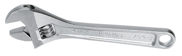 PROJ704 4 SATIN ADJUSTABLE WRENCH