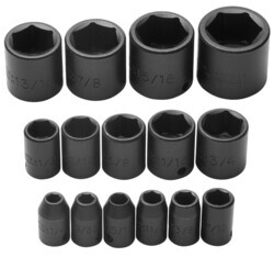 PROJ72106 15PC 3/8 DRIVE STANDARD IMPACT SOCKET SET - 6 POINT