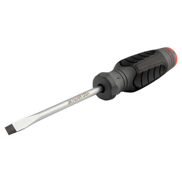 PROJK1404R 1/4" X 4" ROUND SHANK X 8" OAL DURATEK SLOTTED KEYSTONE SCREWDRIVER