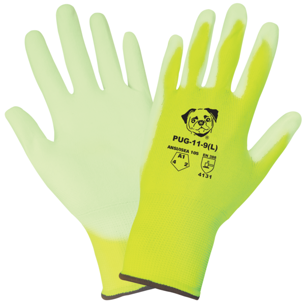 PUG11-XL X-LARGE YELLOW HI-VIZ COATED GLOVE