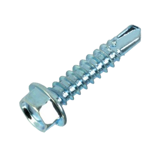 12N300UHWZ #12 X 3 HEX WASHER HEAD TEK SCREW ZINC PLATED