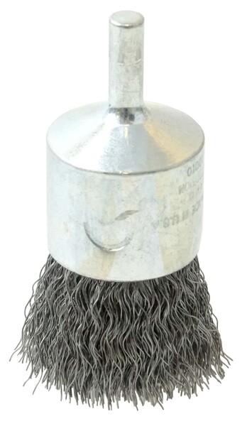 WEI10010 1 CRIMPED WIRE END BRUSH .0104 STEEL FILL