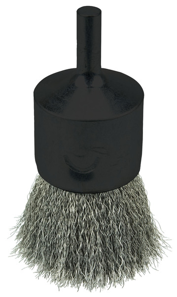 WEI10022 1 CRIMPED WIRE END BRUSH .0104 STAINLESS STEEL FILL