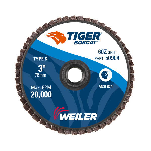 WEI50904 3" S MOUNT BOBCAT MINI ANGLED FLAP DISC T29 60Z