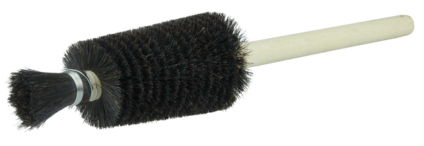 WEI99594 6 BLACK HORSEHAIR BOTTLE WASHING BRUSH WOOD HANDLE