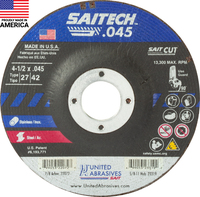 SAIT22072 4 1/2" X .045 X 7/8" TYPE 27 FAST CUT/LONG LIFE