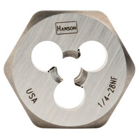 1/4-28 HEX RETHREADING DIE CARBON STEEL