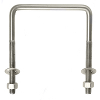 SQUARE U-BOLTS WITH 2 NUTS &amp; 2 WASHERS