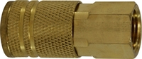 1/4&quot; BODY X 1/4&quot; FPT BRASS INDUSTRIAL COUPLER