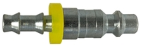 1/4&quot; BODY X 3/8&quot; BARB STEEL ZINC PLATED INDUSTRIAL PUSH-ON HOSE COUPLER WITH PLASTIC SLEEVE