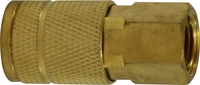 1/4&quot; BODY X 1/4&quot; FPT BRASS AUTOMOTIVE COUPLER