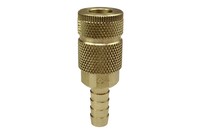 1/4&quot; BODY X 3/8&quot; BARB BRASS AUTOMOTIVE HOSE COUPLER