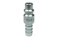 3/8&quot; BODY X 1/2&quot; BARB STEEL PLATED INDUSTRIAL CONNECTOR