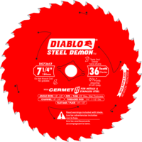 7 1/4&quot; X 36 TOOTH STEEL DEMON CERMET II SAW BLADE