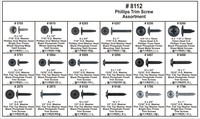 DIS8112 225PC PHILLIPS TRIM SCREW 18 PART ASSORTMENT