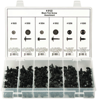 210PC BLACK TRIM SCREW 6 PART ASSORTMENT