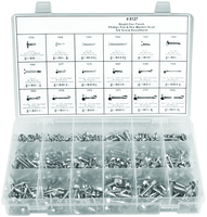 425PC PHILLIPS &amp; HEX WASHER HEAD TEK SCREW 18 PART ASSORTMENT