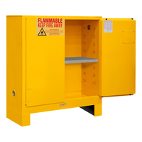 30GAL 2 MANUAL DOOR 43&quot; X 18&quot; X 44&quot; YELLOW FLAMMABLE SAFETY CABINET