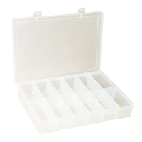 12 OPENING CLEAR PLASTIC COMPARTMENT BOX