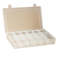 6 OPENING CLEAR PLASTIC COMPARTMENT BOX