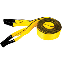 4&quot; X 30&#39; 20,000LB TOW STRAP YELLOW WITH BLACK WEAR MATERIAL IN PULL LOOPS