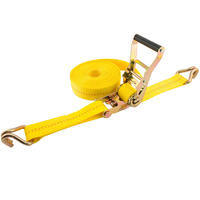 2&quot; X 27&#39; 10,000LB RATCHET STRAP WITH DOUBLE J-HOOKS NON-PRINTED WEBBING / MEDIUM HANDLE