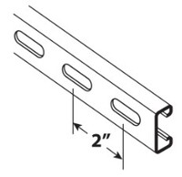 13/16&quot; X 1 5/8&quot; X 10&#39; SLOTTED 12GA PRE-GALVANIZED STRUT