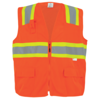 CLASS 2 SURVEYORS STYLE ORANGE VEST 3XL