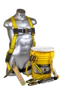 GUARDIAN BUCKET KIT, SERIES 1 HARNESS, 25&#39; ROPE, ROOF ANCHOR